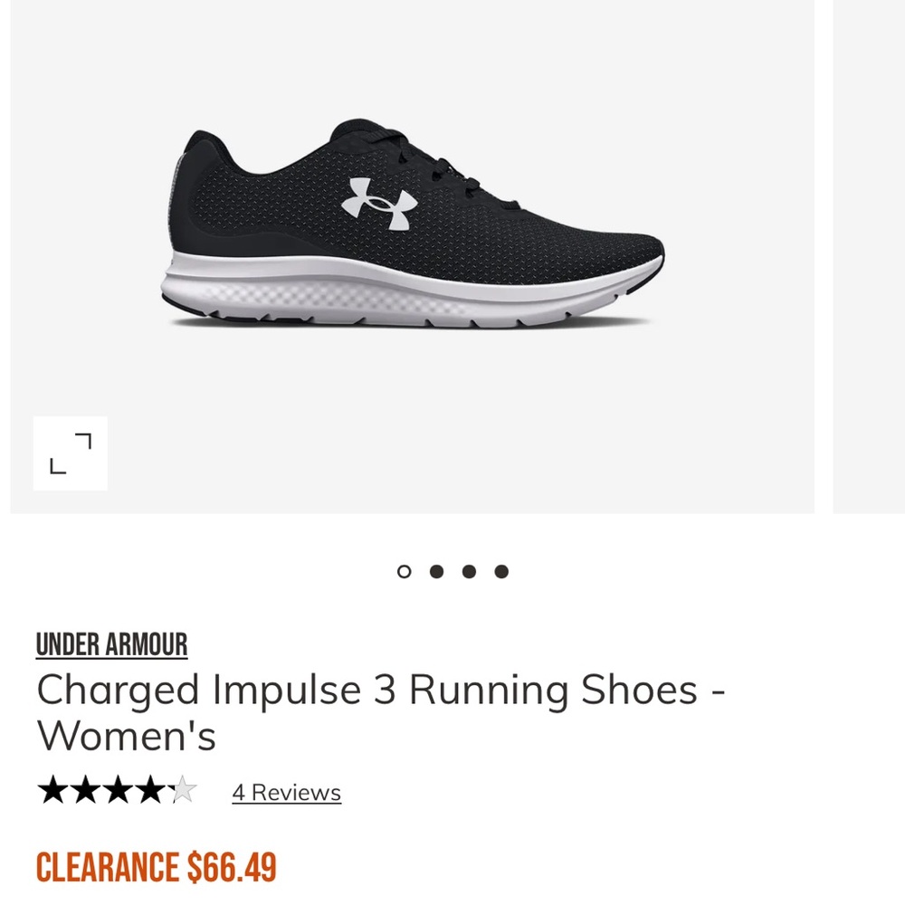 Under Armour Charged Impulse Black Women's Shoes